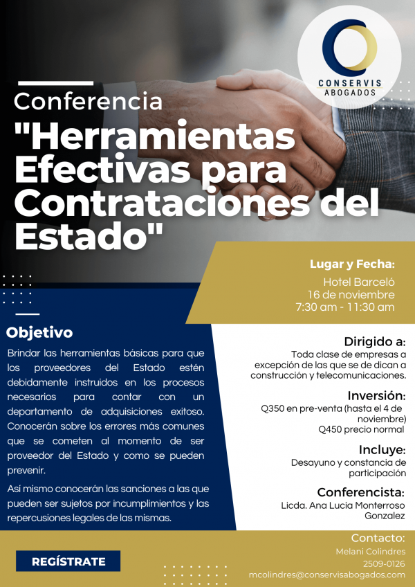 Conferencia Herramientas Efectivas para Contrataciones del Estado